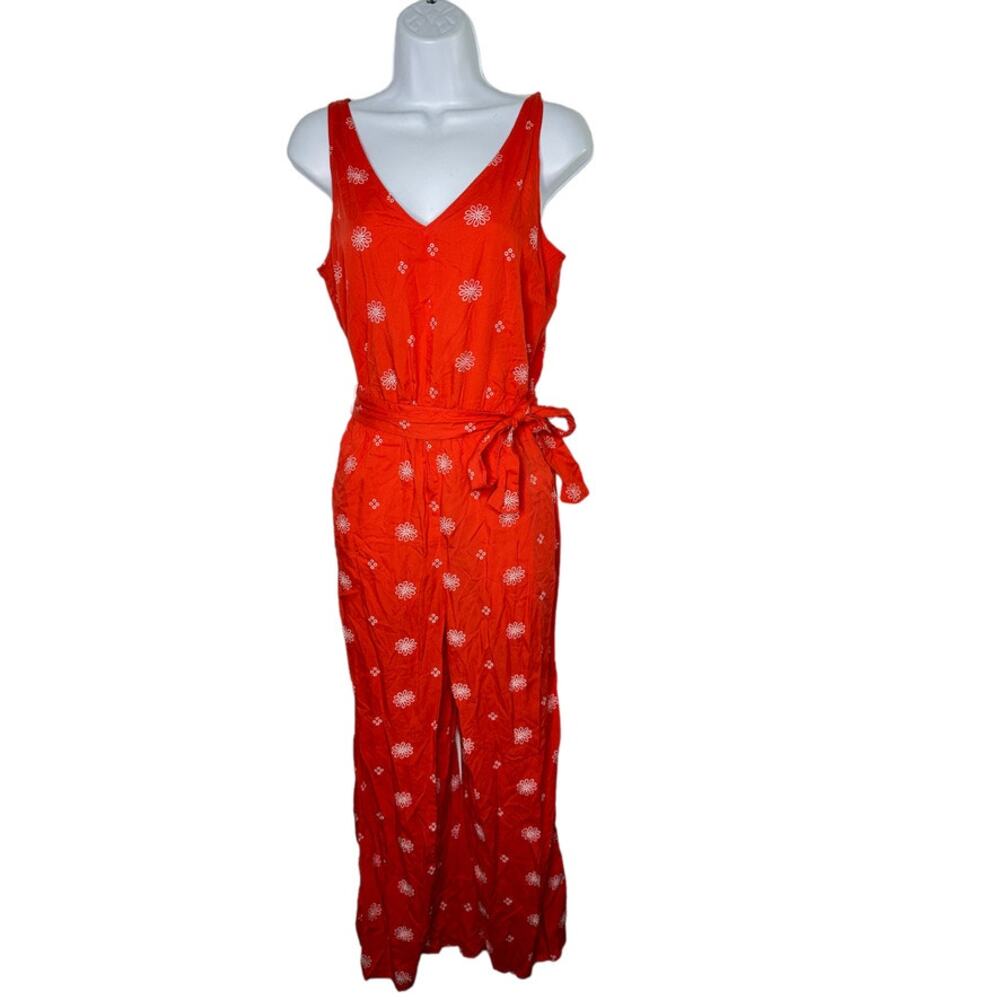 LOFT Red & White Floral Print Sleeveless Tank Jumper Women's Size 2 NEW $90